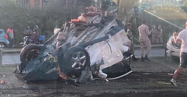 Accidente deja al menos 8 heridos en autopista San Cristóbal-Baní
