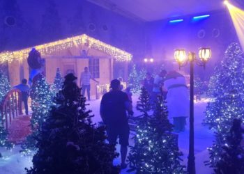 Instalan «bosque de nieve» en el Centro Olímpico