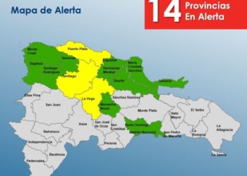 COE mantiene tres provincias en alerta amarilla y once en verde