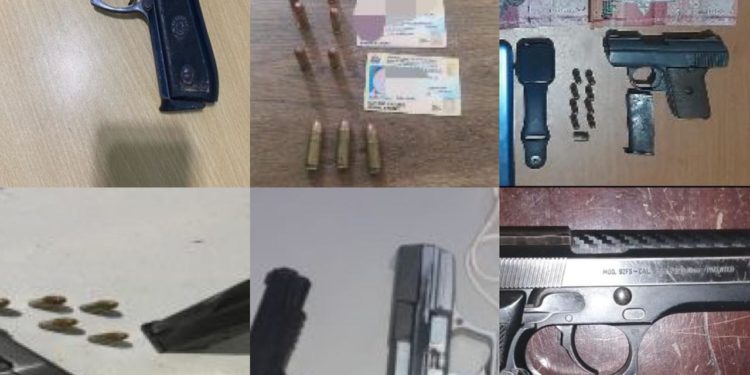 PN apresa ocho personas, ocupa cinco armas de fuego ilegal y dos pistolas de juguete en el Cibao