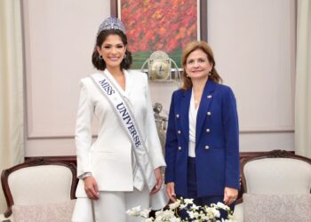 Vicepresidenta Raquel Peña recibe visita de Miss Universo 2023 y Miss República Dominicana 2024