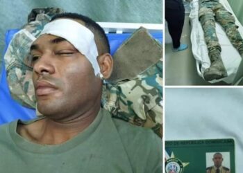 Haitiano le rompe la frente de una pedrada a un miembro del Ejército Nacional mientras trataba de detenerlo durante un operativo
