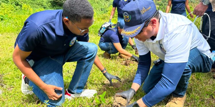 Ministerio de Defensa siembra esperanza y protege el agua mediante Jornada de Reforestación en Manabao