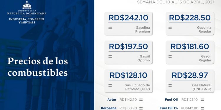 Combustibles mantendrán el mismo precio para la semana del 10 al 16 de Abril