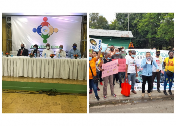 Video | Decenas de personas se manifiestan en contra de la presa de cola en Cuance; diputado tiene que salir escoltado