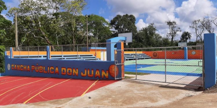 Inauguran cancha deportiva en Don Juan, Monte Plata