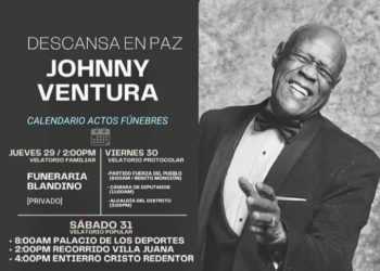 Honras fúnebres a Johnny Ventura serán tres días