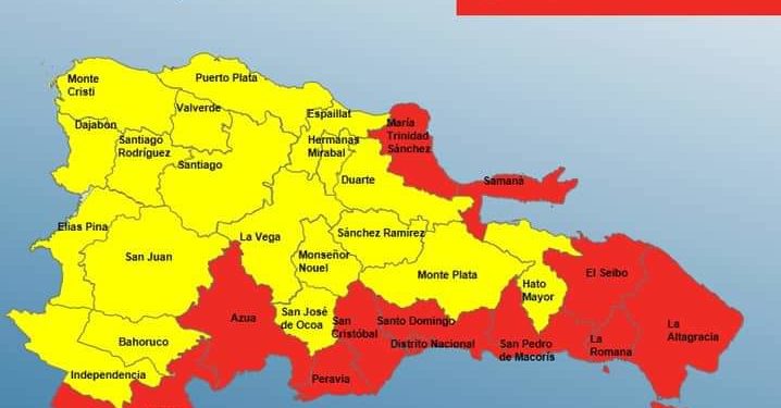 El COE declara alerta 31 provincias en alerta por tormenta Grace