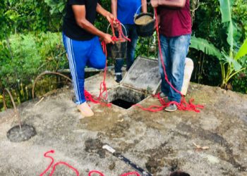 Trabajan en mantenimiento de depósitos de agua en Peralvillo