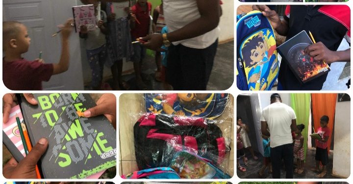 Profesor entrega útiles escolares a niños de escasos recursos en Peralvillo