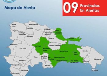COE emite alerta verde para nueve provincias por incremento de las lluvias