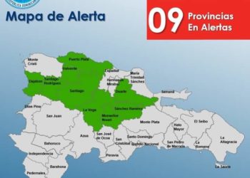 COE aumenta a nueve las provincias en alerta verdes por lluvias