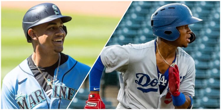 Rodríguez y Leonard en equipo Todos Estrellas MLB Pipeline