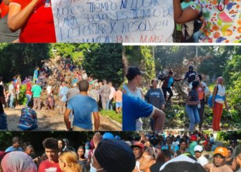 Vuelven a protestar por arreglo de carretera en Yamasá