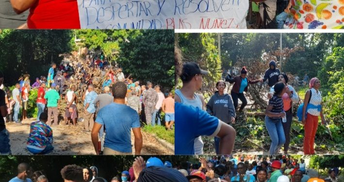 Vuelven a protestar por arreglo de carretera en Yamasá