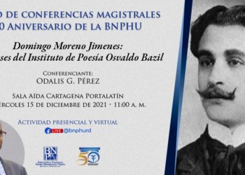 Odalis Pérez cerrará Ciclo Conferencias Magistrales 50 aniversario de la BNPHU; disertará sobre Domingo Jimenes