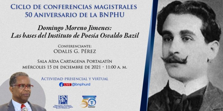 Odalis Pérez cerrará Ciclo Conferencias Magistrales 50 aniversario de la BNPHU; disertará sobre Domingo Jimenes