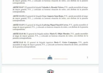 Presidente Abinader se lleva a 11 generales de la Policía Nacional