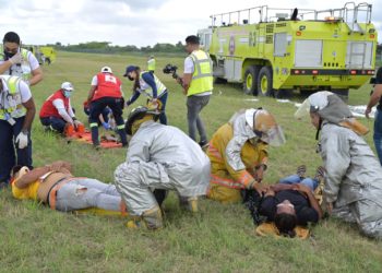 Aeropuerto Internacional del Cibao realiza simulacro para medir su preparación frente a una emergencia