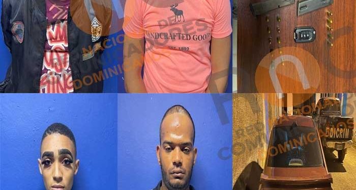 Apresan cuatro presuntamente se trasladaban desde Santo Domingo a cometer robos en SFM