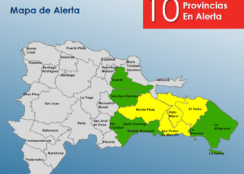El COE emite alerta para 10 provincias