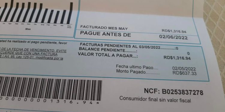 Clientes se quejan de alta facturación en servicio de EDENORTE en Dajabón
