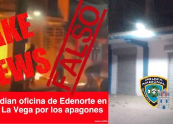 Policia afirma es falsa la información difundida con relación a una oficina de EDENORTE en Jima abajo la Vega