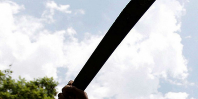 Hombre le entra a machetazos a otro en San Francisco de Macorís