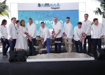 Presidente Abinader da primer palazo construcción terminal de cruceros en Samaná, con inversión superior a US$ 22 millones