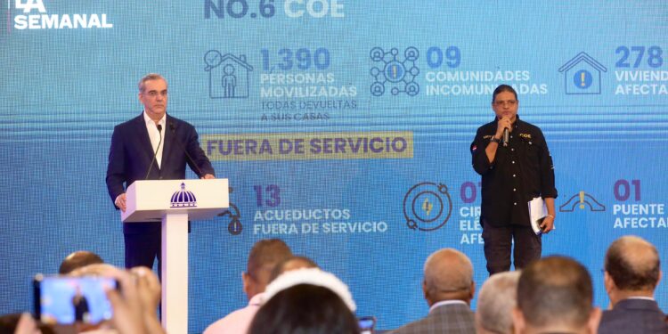 Abinader presenta plan de prevención y acción frente a fenómenos atmosféricos que afecten a República Dominicana